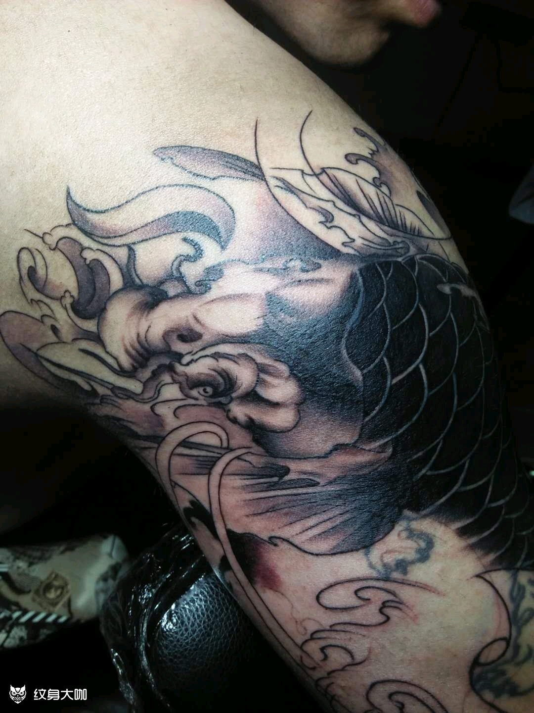 锦鲤_纹身图案手稿图片_鲲97的纹身作品集