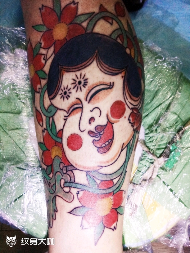 日式福娃纹身手稿图片