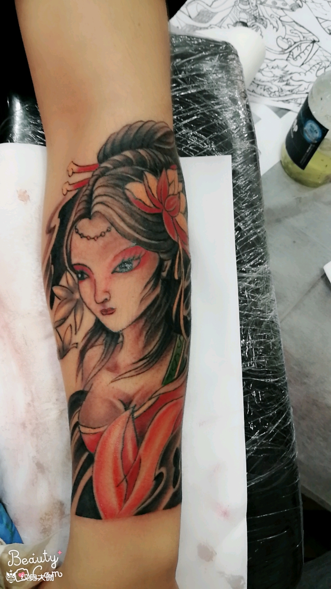 艺妓_纹身图案手稿图片_阿龙的纹身作品集