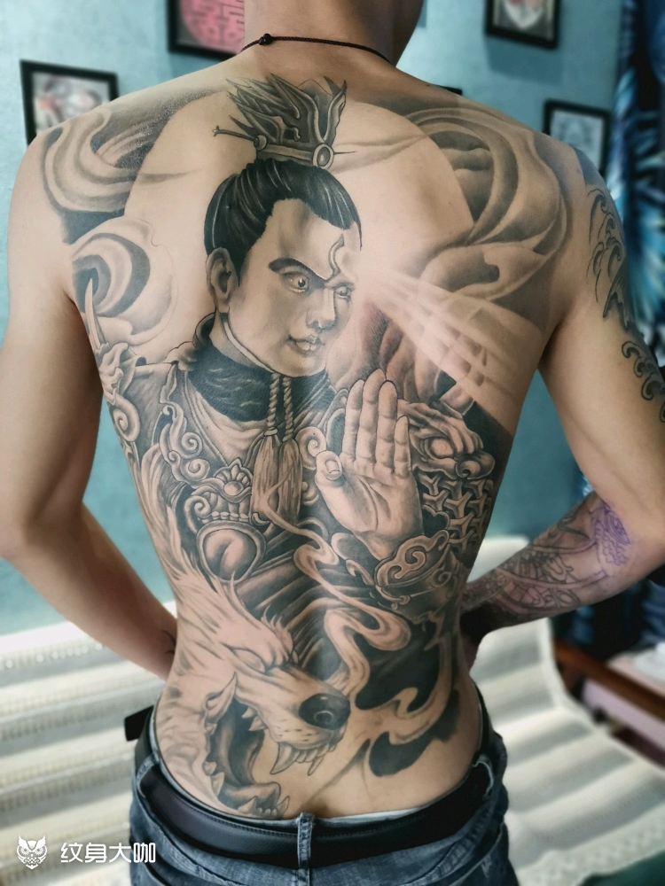 二郎神_纹身图案手稿图片_高振的纹身作品集