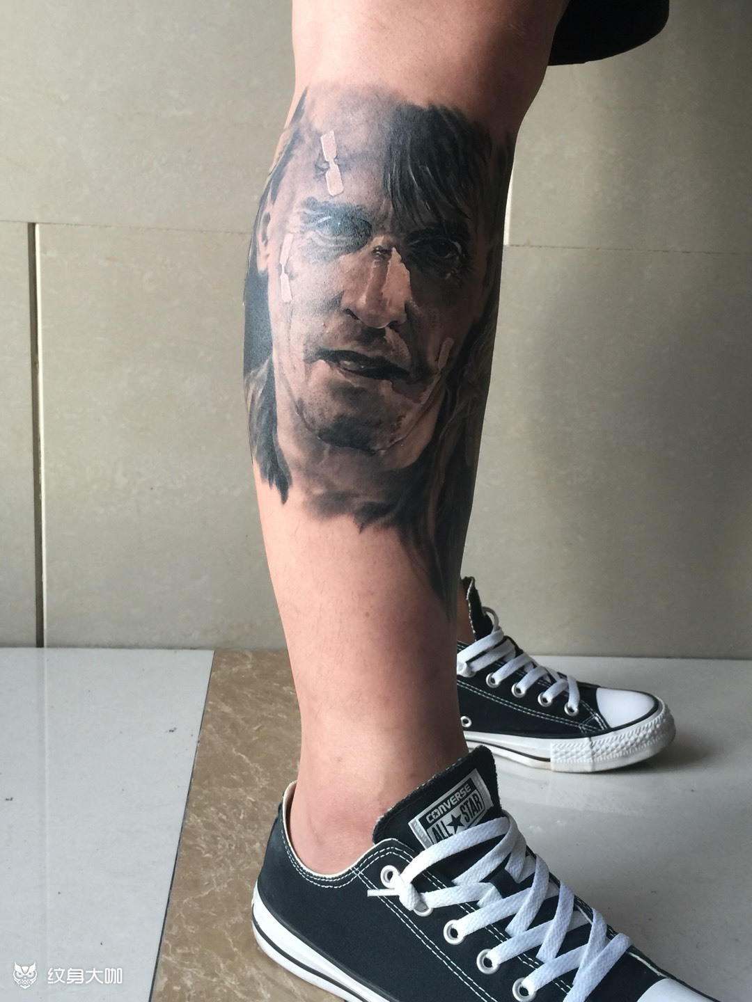 越狱主题花腿_纹身图案手稿图片_强势的纹身作品集