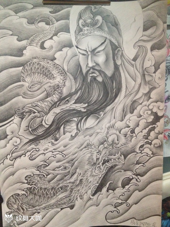 关公_纹身图案手稿图片_龙哥的纹身作品集