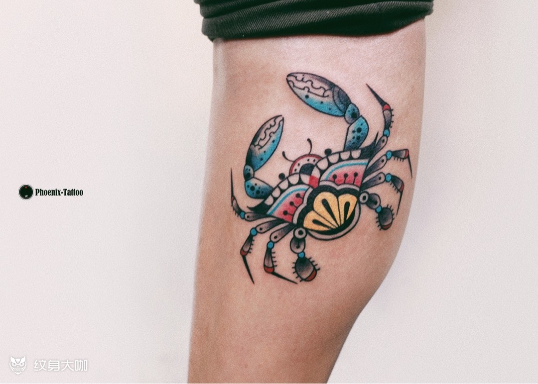 小螃蟹#_纹身图案手稿图片_小杰宝96的纹身作品集