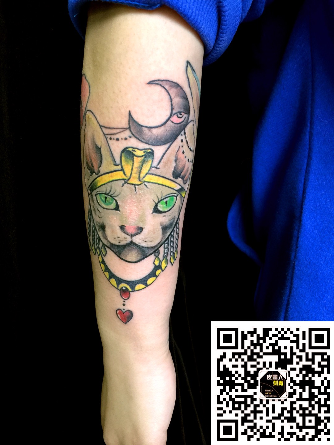 埃及猫_纹身图案手稿图片_俊俏的纹身作品集
