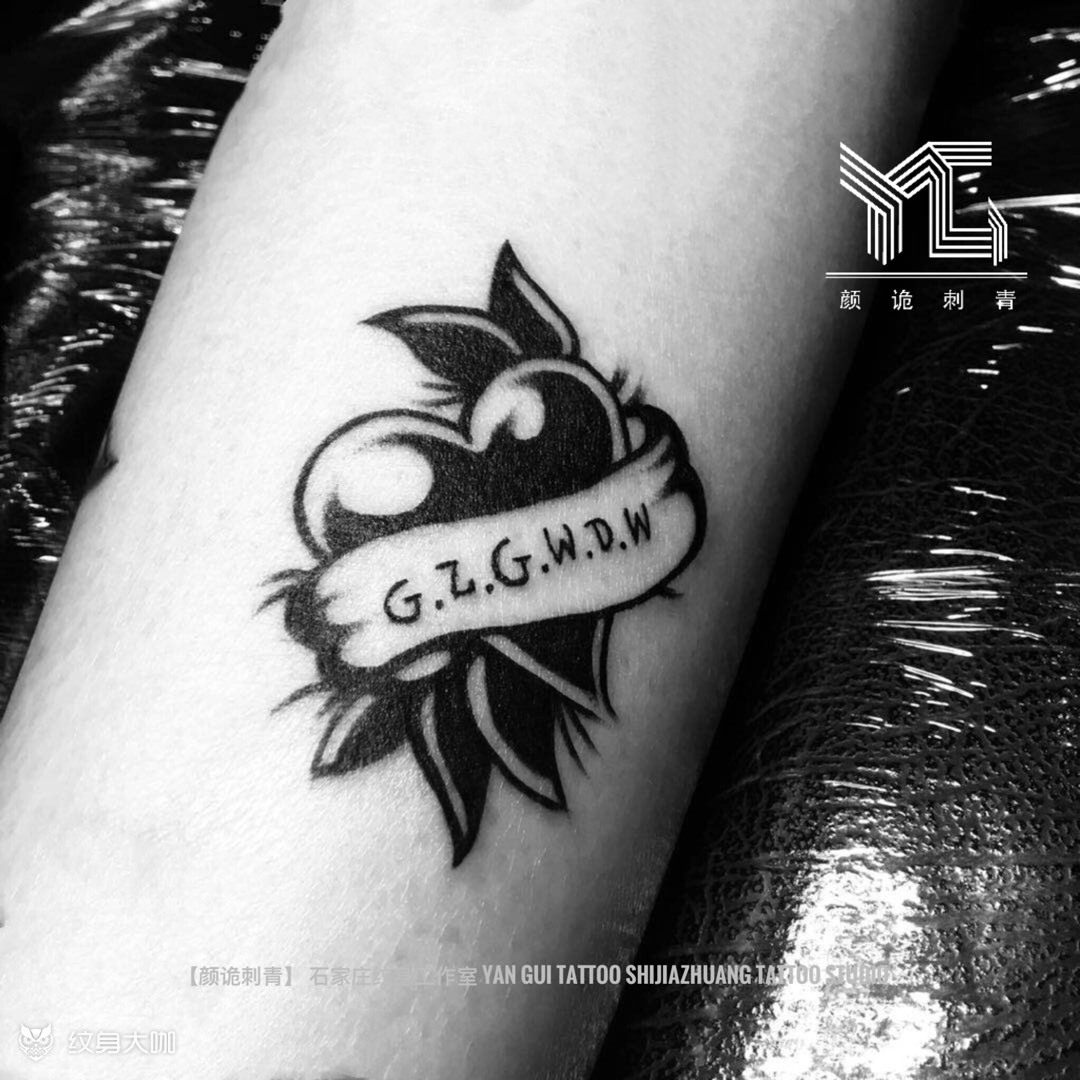 黑桃心_纹身图案手稿图片_范晨阳的纹身作品集