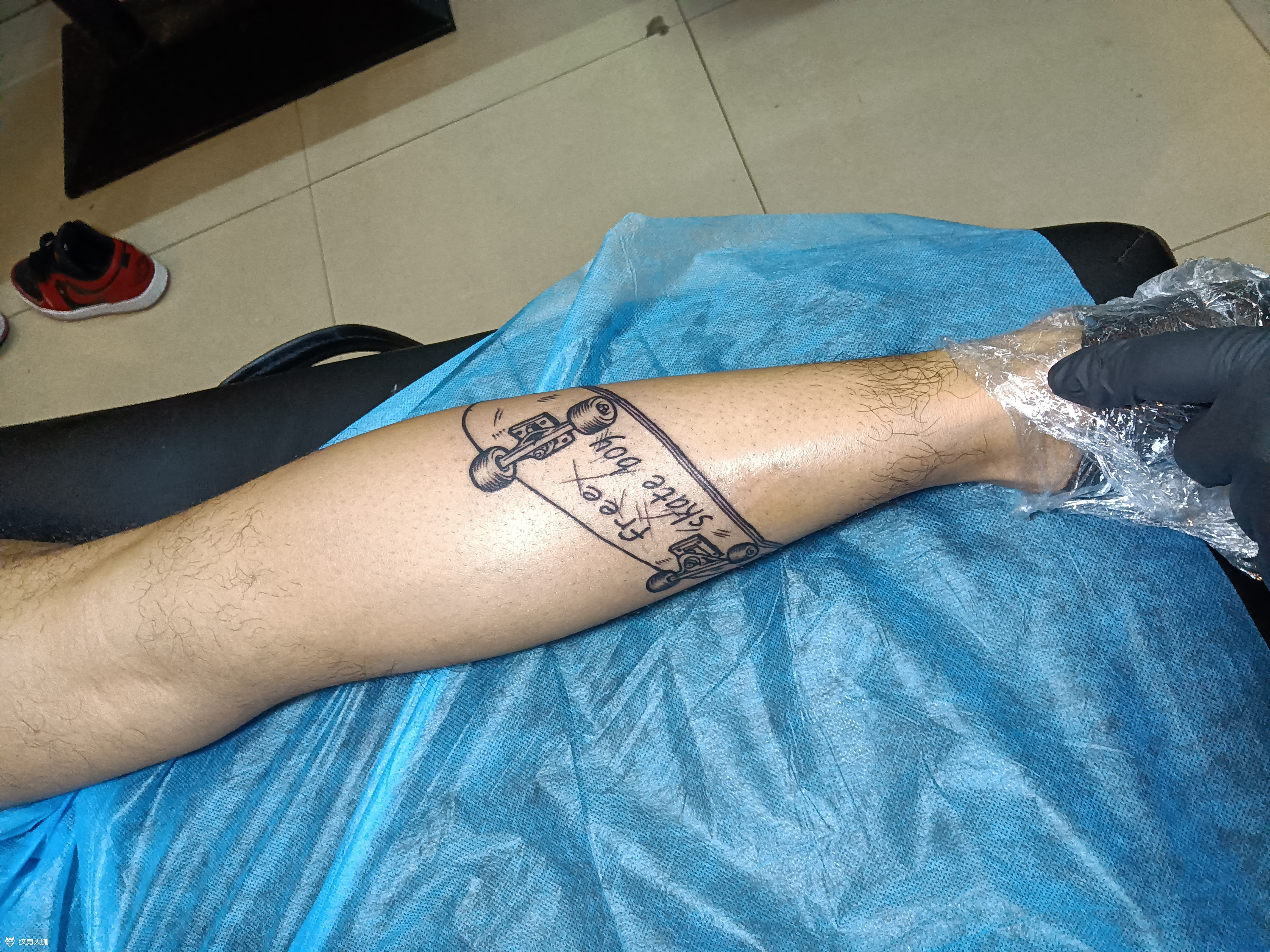 滑板_纹身图案手稿图片_幺九的纹身作品集