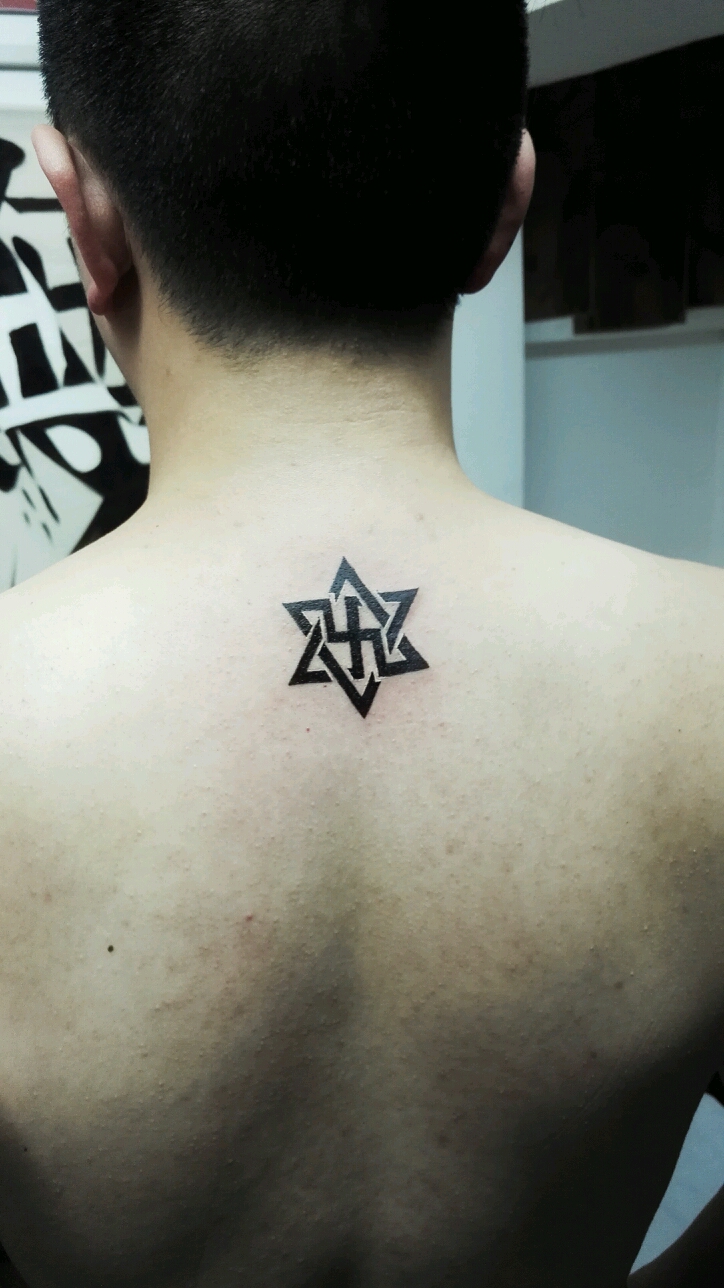 六芒星(300元)_纹身图案手稿图片_叉叉的纹身作品集