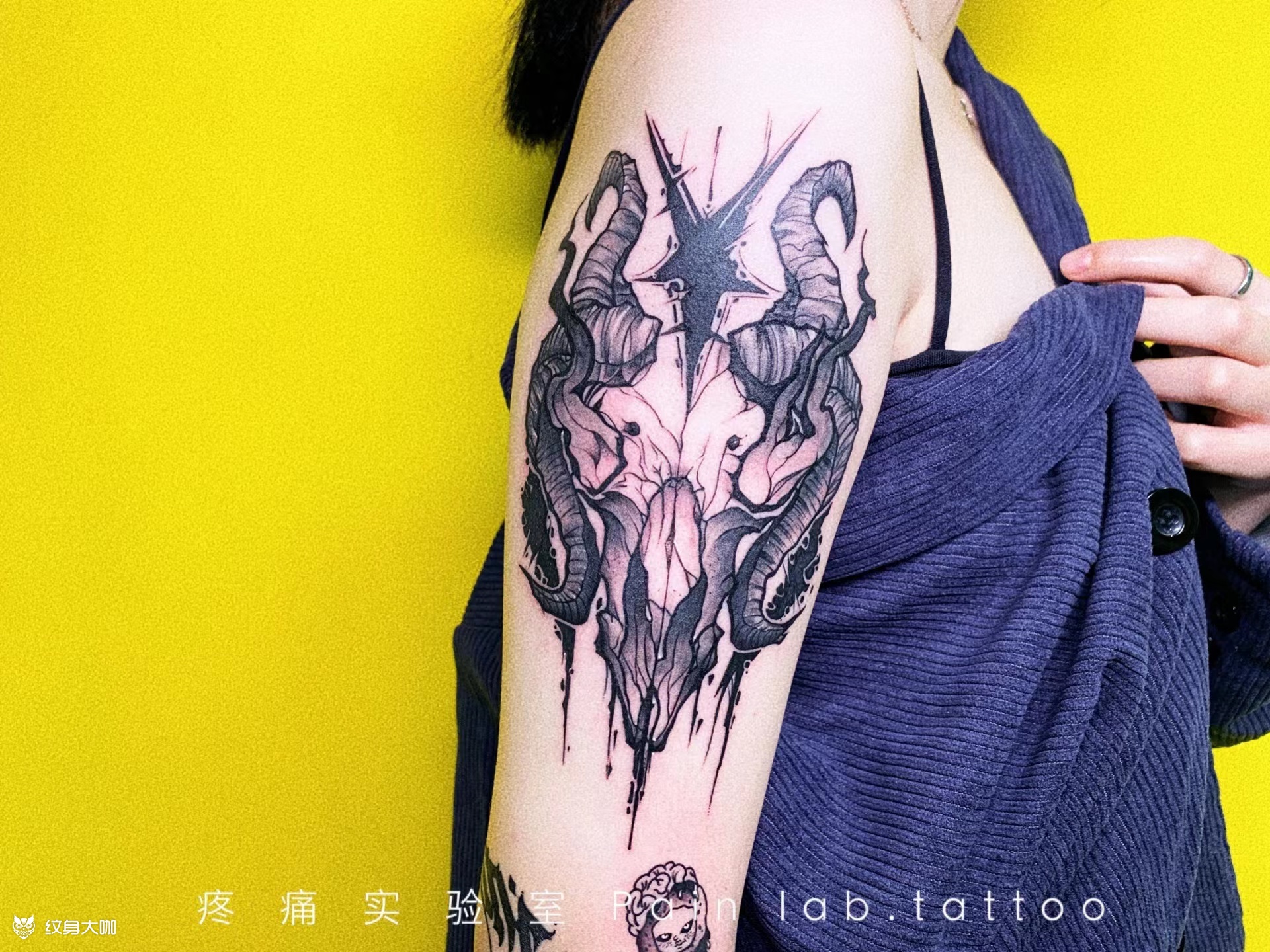 暗黑撒旦_纹身图案手稿图片_文武双拳才是斌的纹身作品集