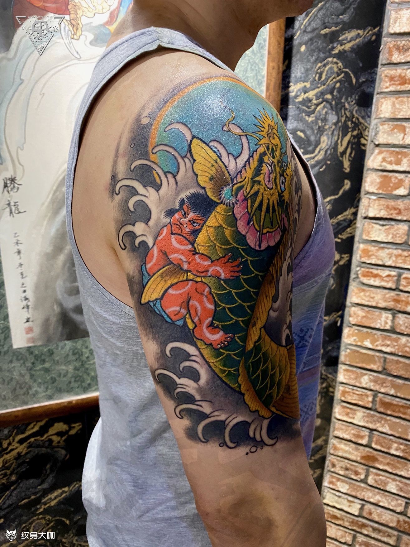 纹身/ 刺青/手稿/龙鱼_纹身图案手稿图片_娟姐的纹身作品集