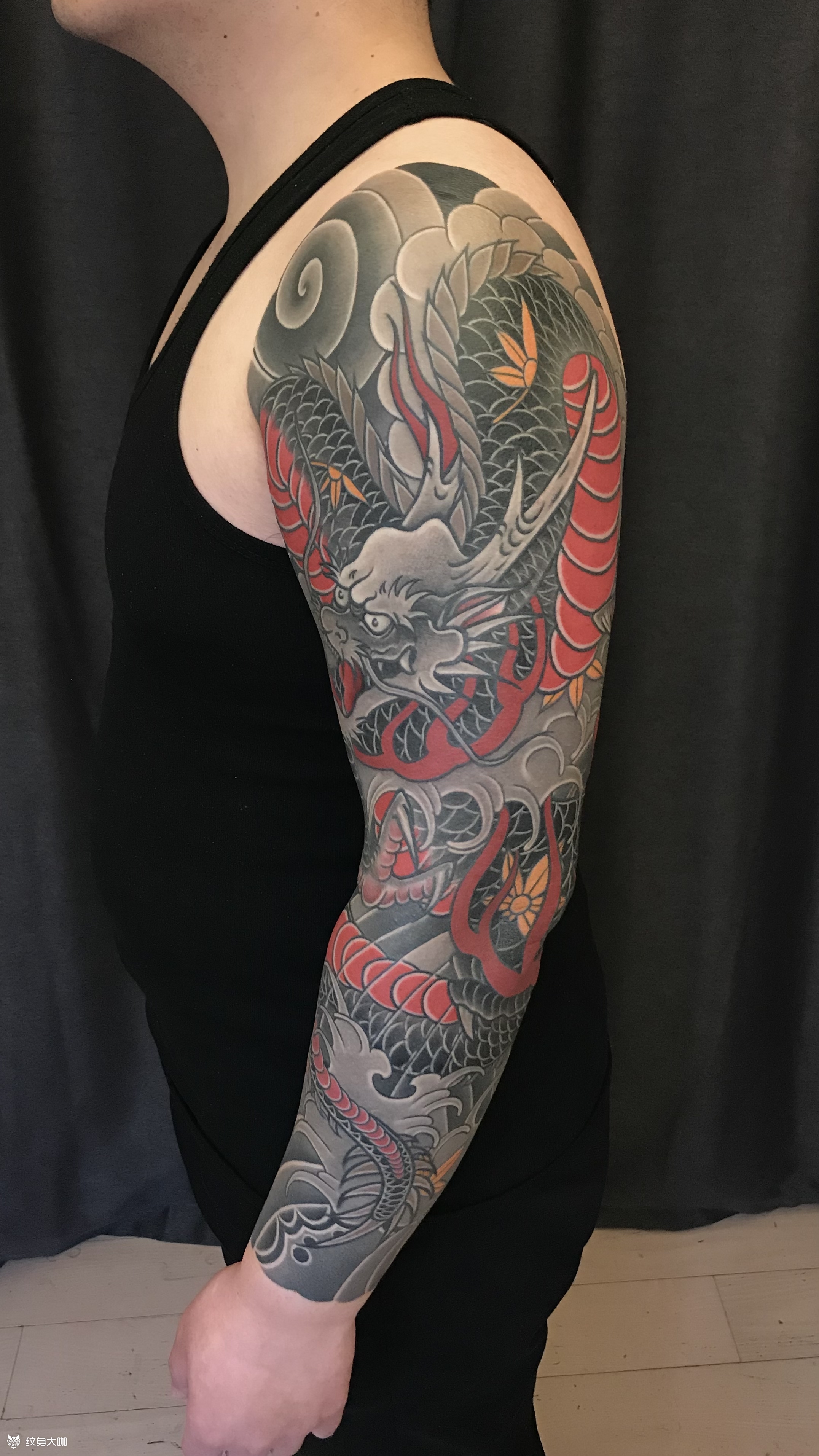 老传统龙近期老传统作品,来自_纹身吧社区 - 纹身大咖