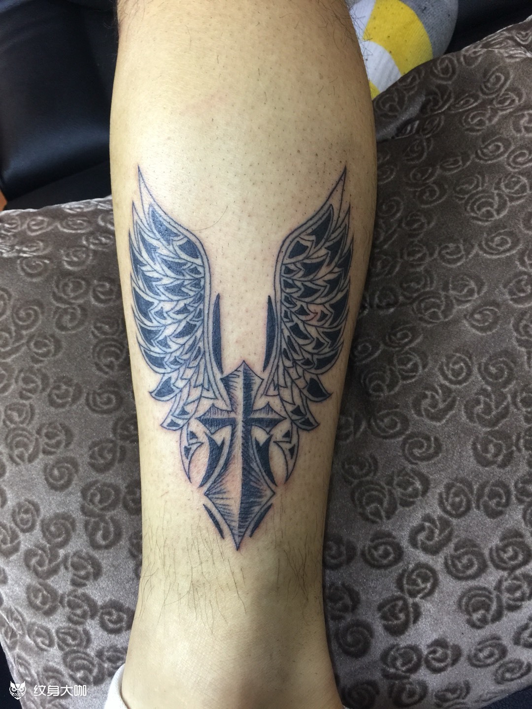 图腾翅膀纹身_纹身图案手稿图片_顾天雄的纹身作品集