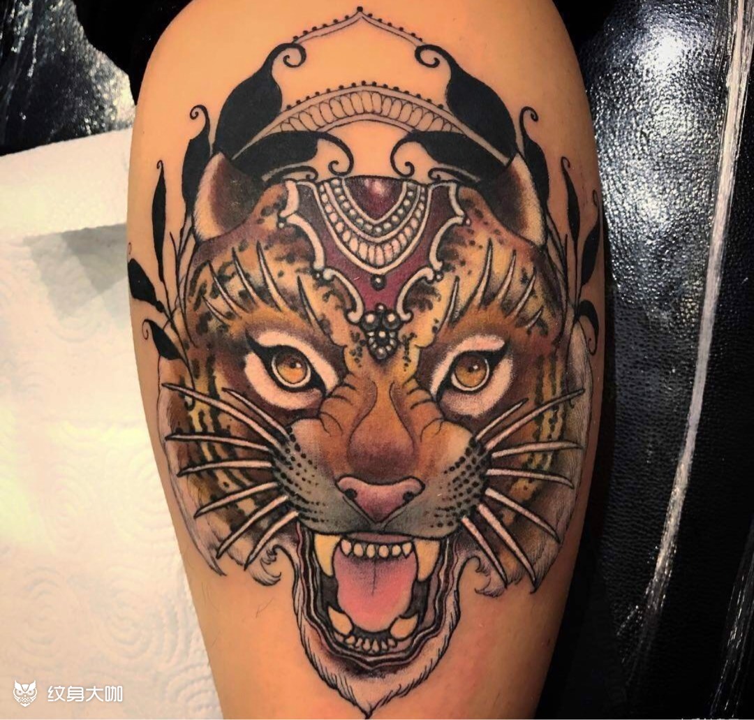 虎头_纹身图案手稿图片_强子的纹身作品集