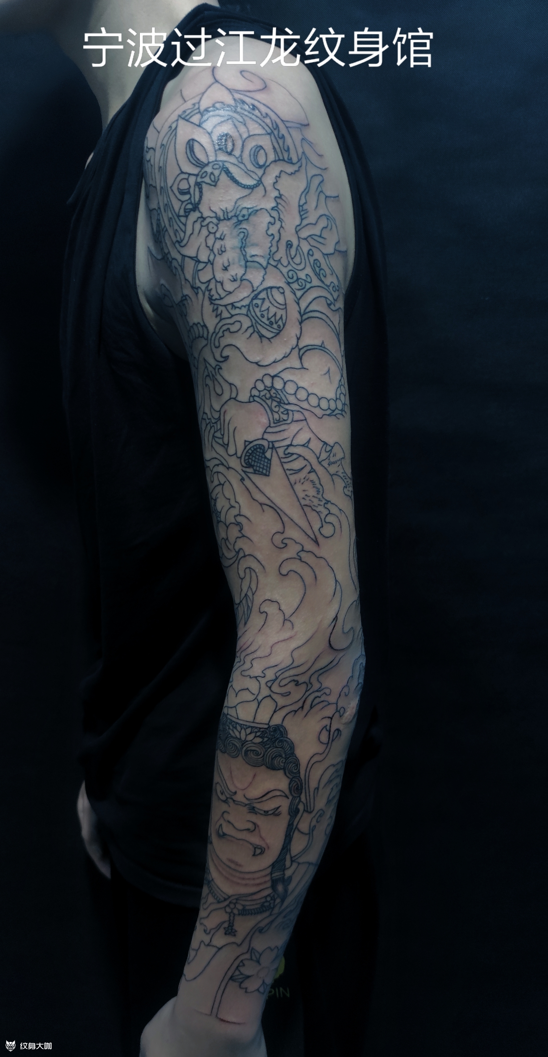 象神不动明王_纹身图案手稿图片_唐亮的纹身作品集