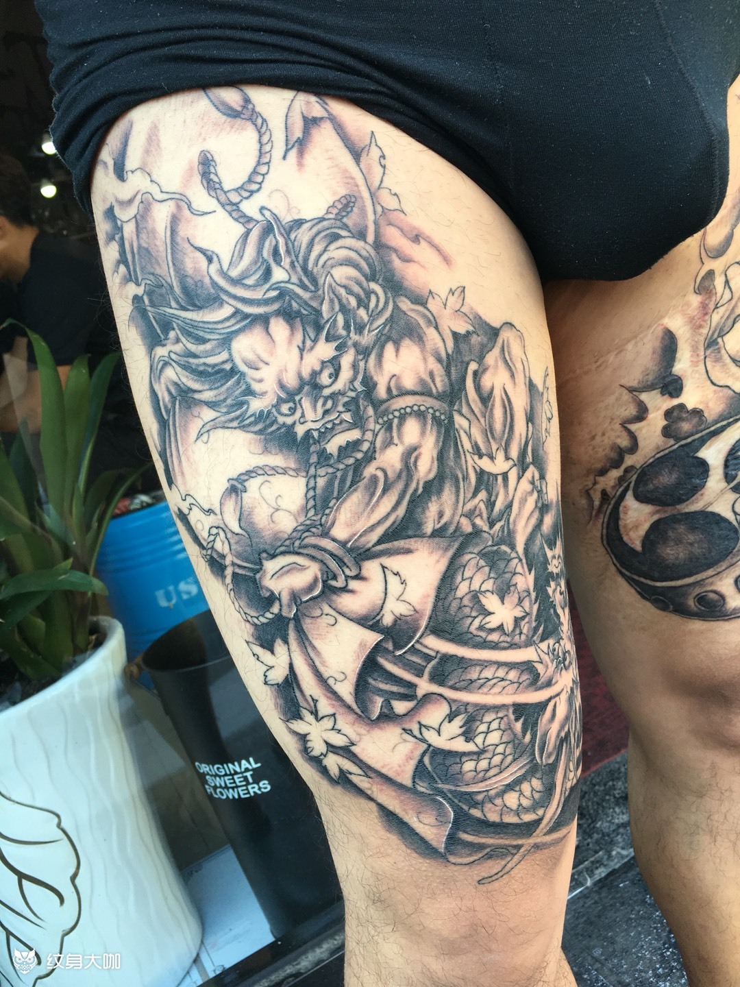 风神雷神_纹身图案手稿图片_鬼玲的纹身作品集