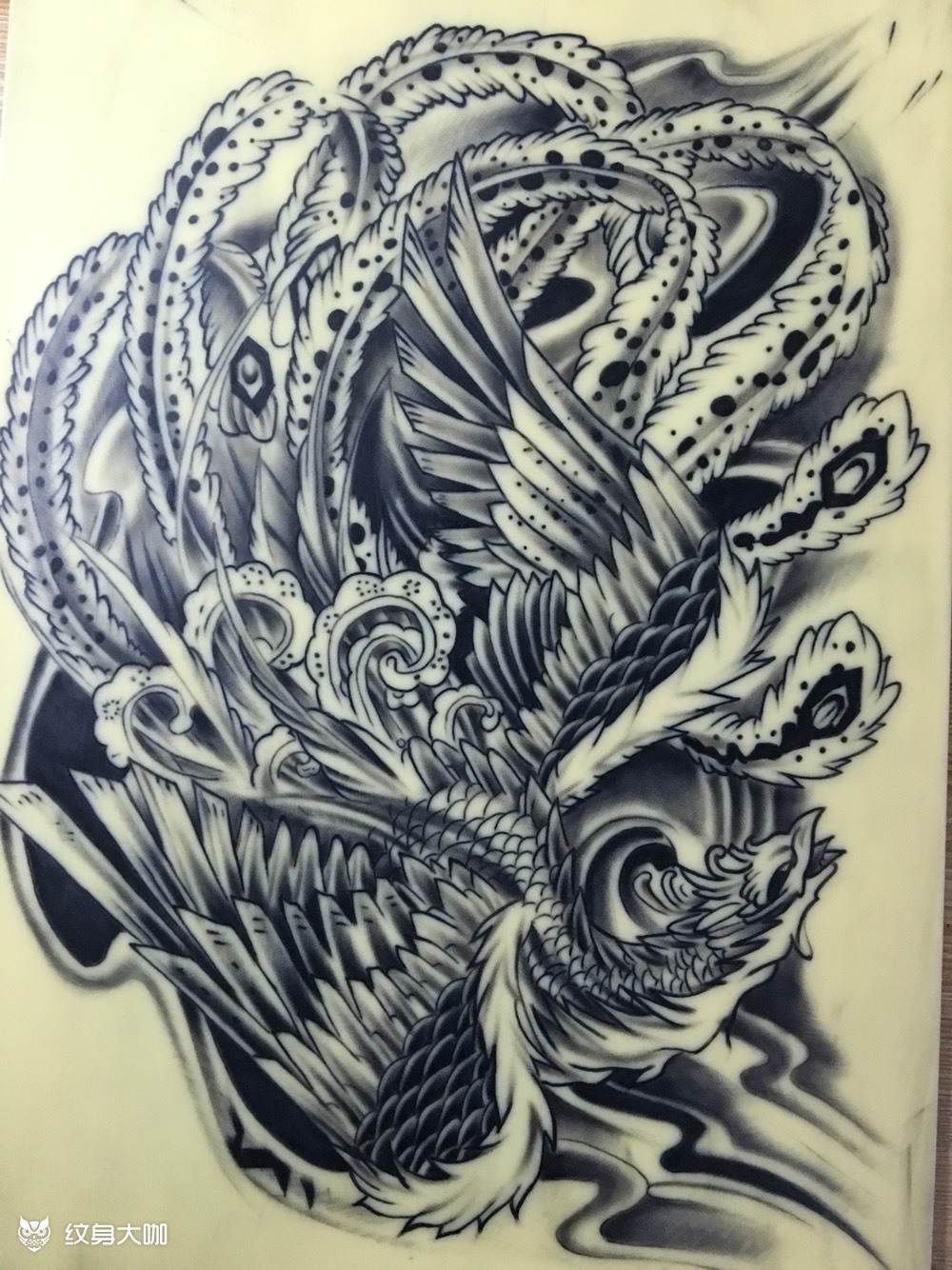 凤凰_纹身图案手稿图片_辰的纹身作品集