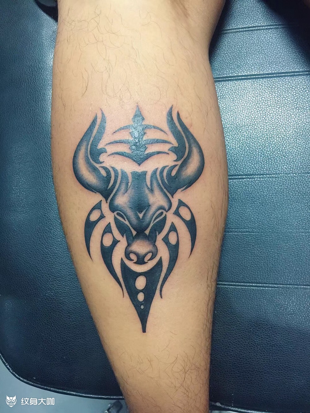 金牛座_纹身图案手稿图片_mr辰的纹身作品集