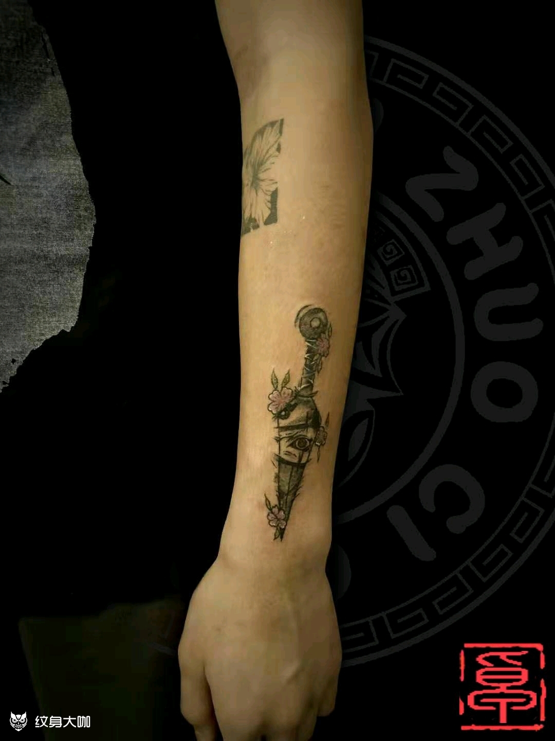 苦无_纹身图案手稿图片_艺卓的纹身作品集