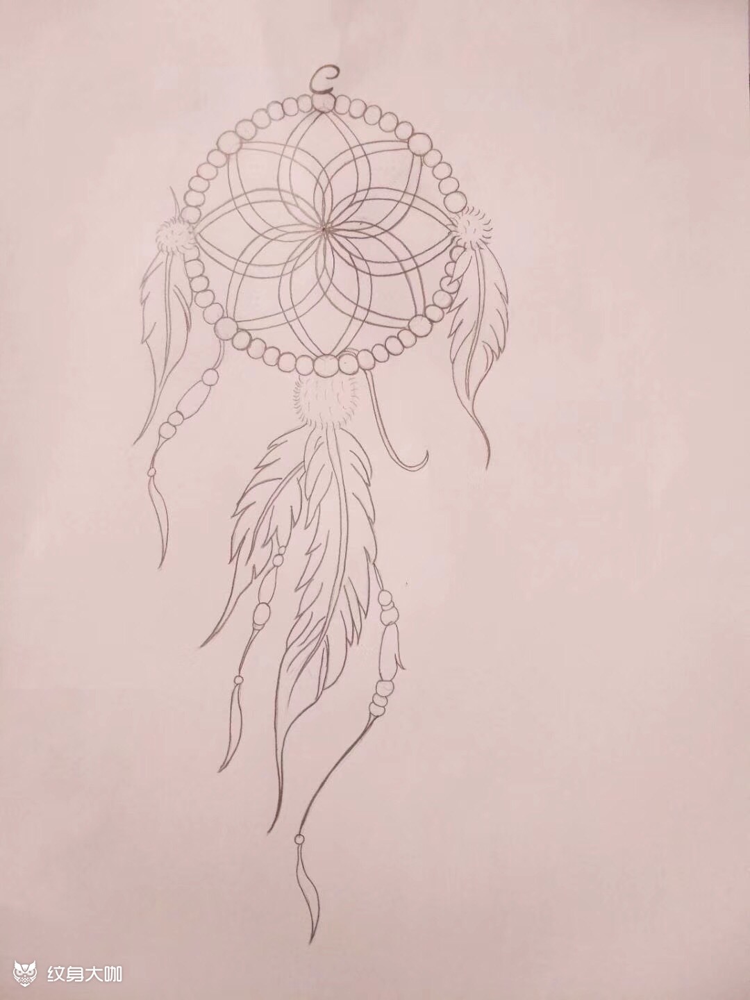 捕梦网_纹身图案手稿图片_李蒙的纹身作品集