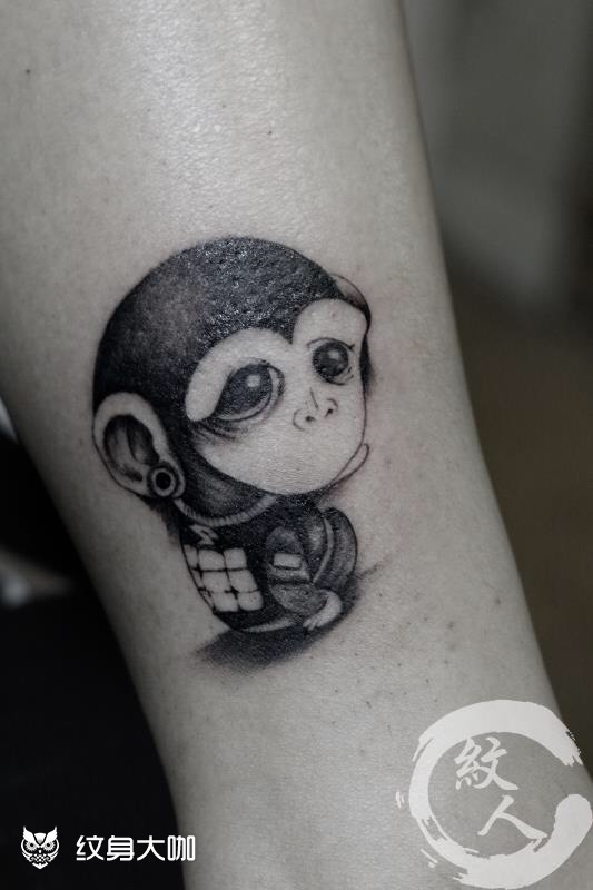 猴子_纹身图案手稿图片_刘大鹏的纹身作品集