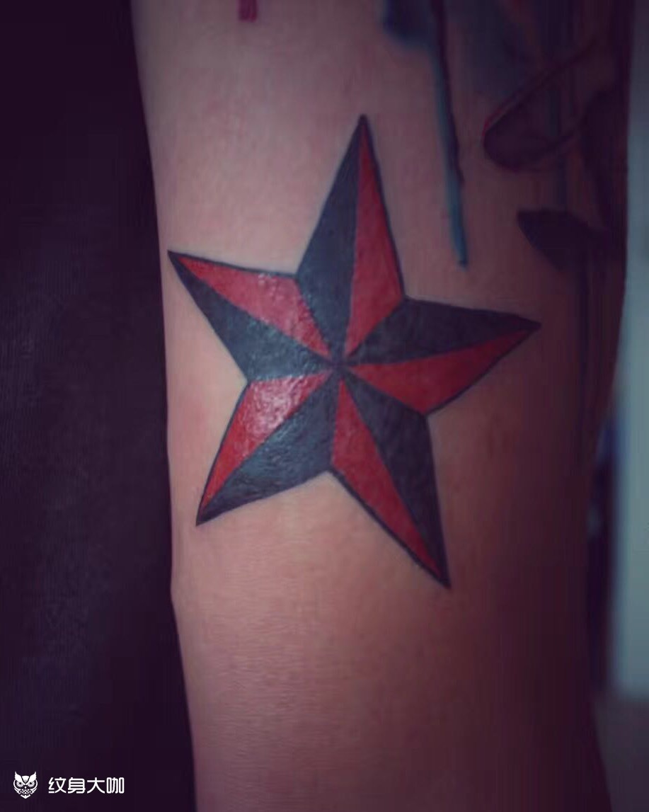 五角星_纹身图案手稿图片_june的纹身作品集