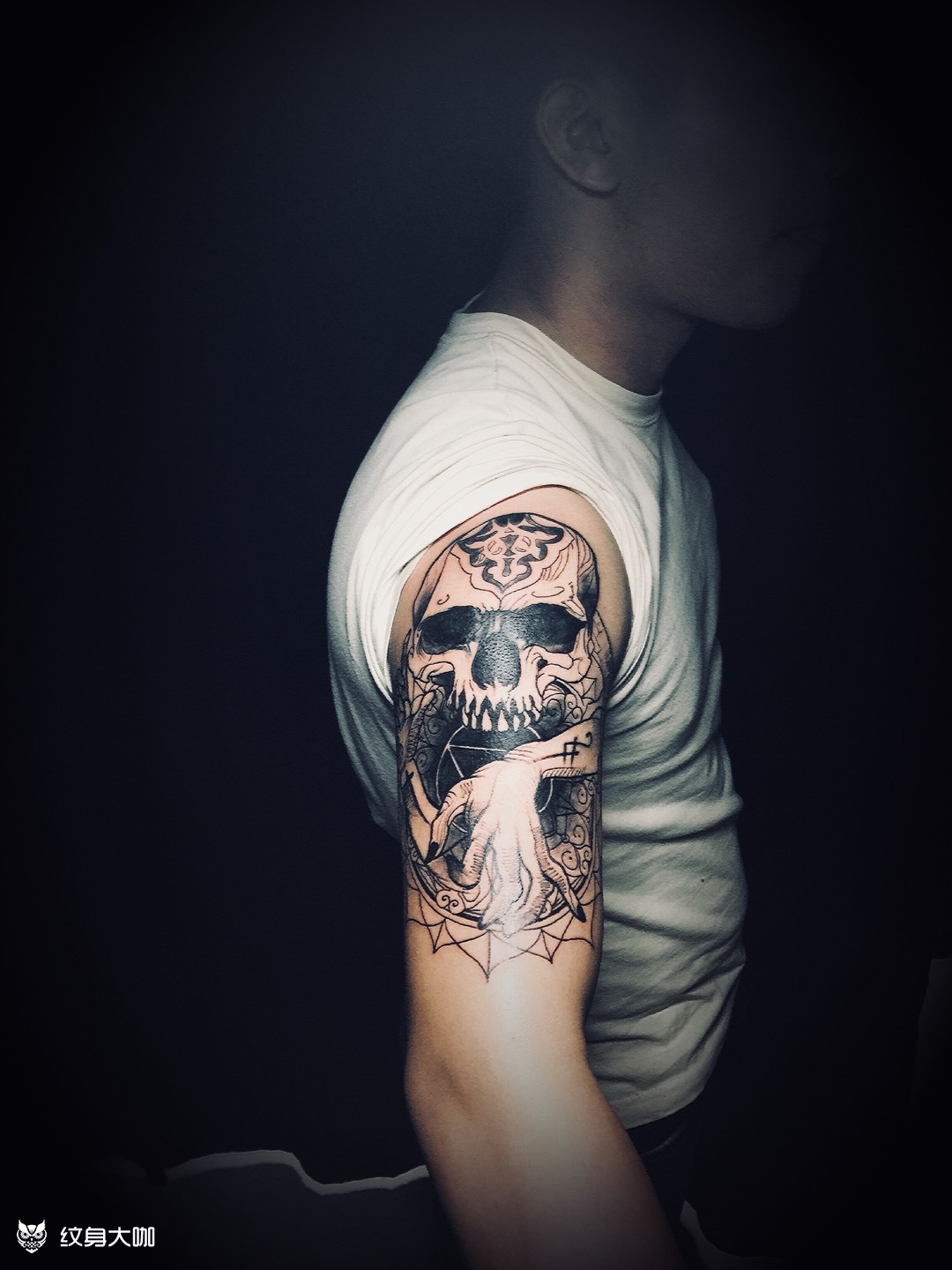 骷髅头_纹身图案手稿图片_小直的纹身作品集