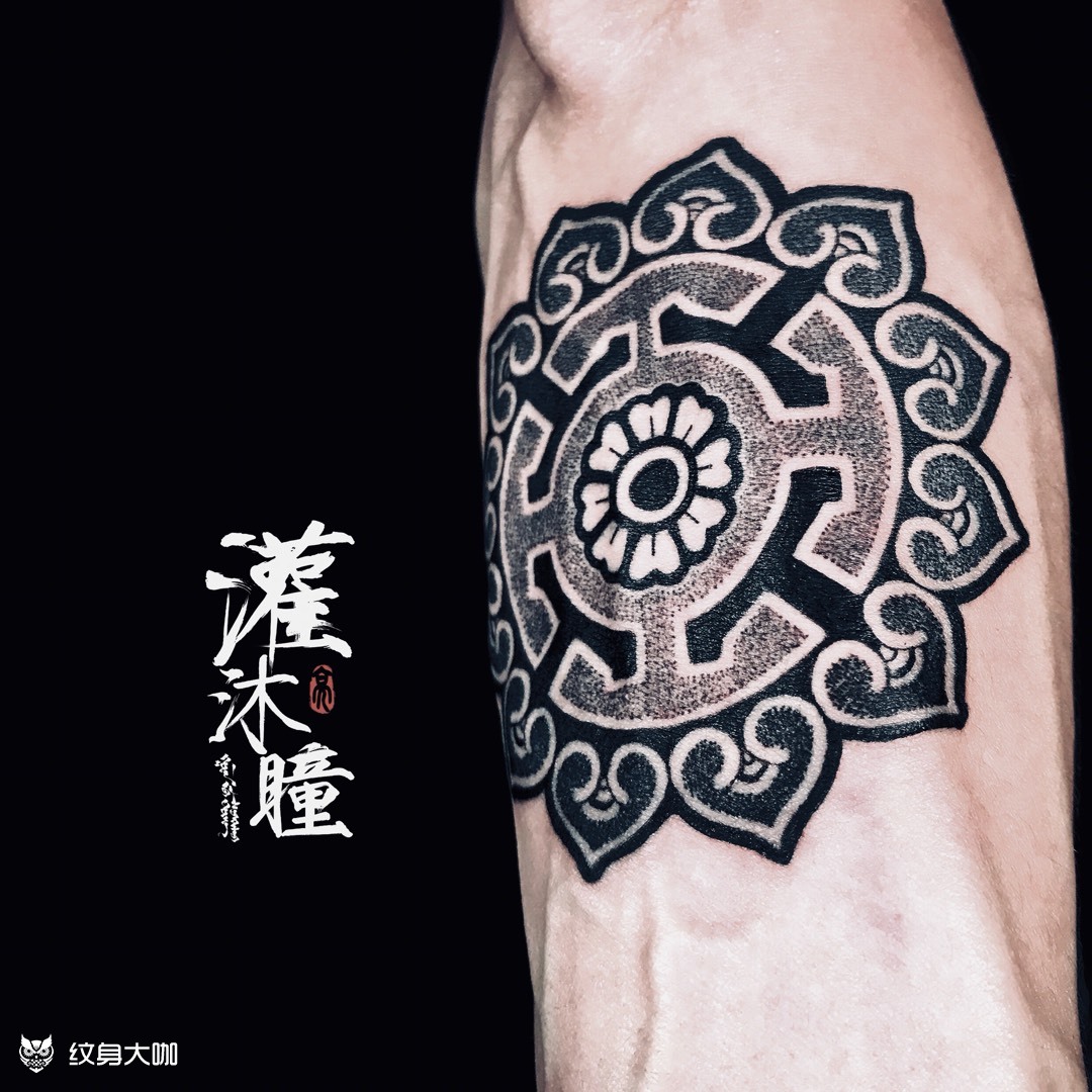 蒙古图腾_纹身图案手稿图片_赵皓亮的纹身作品集
