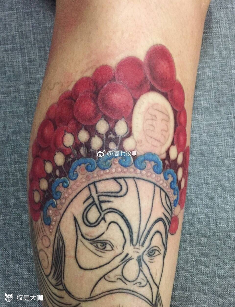 京剧霸王别姬_纹身图案手稿图片_周奇的纹身作品集