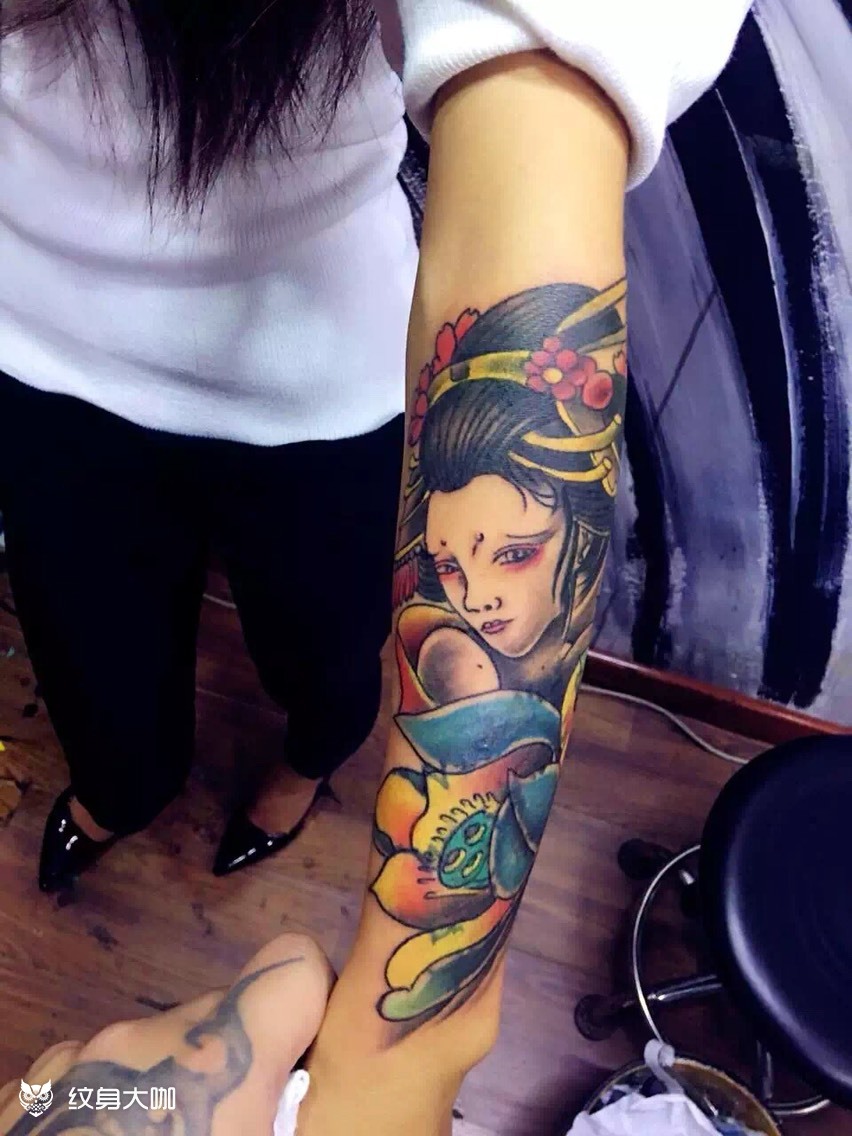 9899艺妓遮盖_纹身图案手稿图片_龙魂刺客的纹身作品集