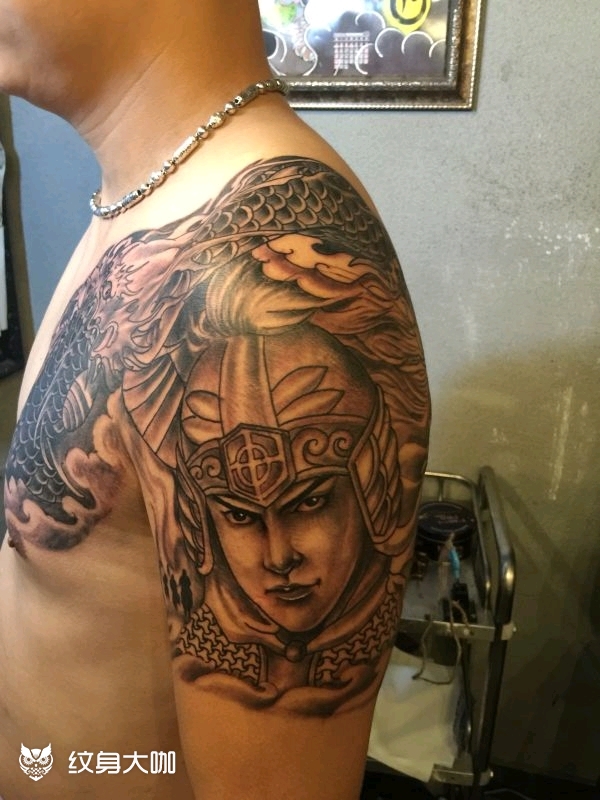 赵子龙半甲_纹身图案手稿图片_芬奇的纹身作品集