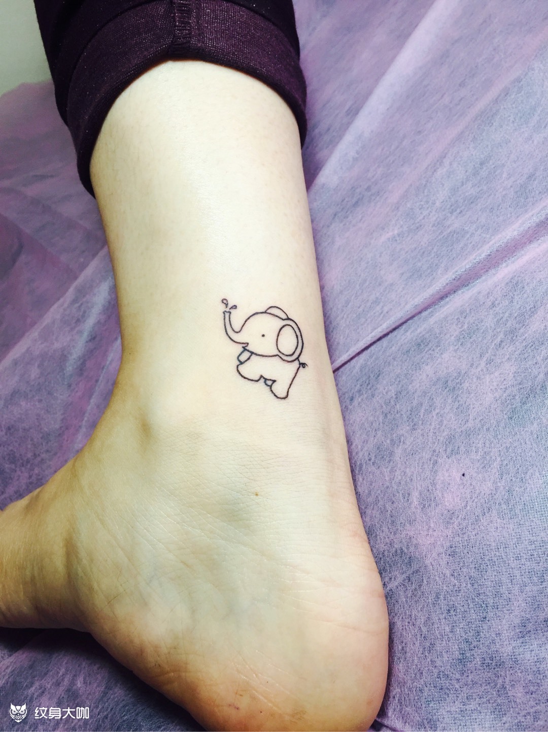 小清新 象宝宝_纹身图案手稿图片_姜冠羽的纹身作品集