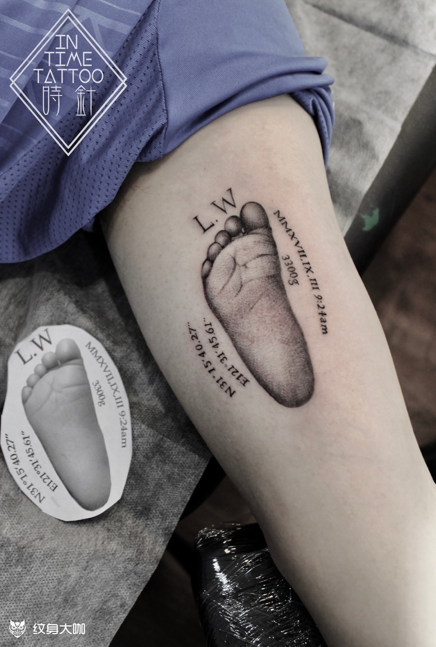 小脚丫_纹身图案手稿图片_travis时的纹身作品集