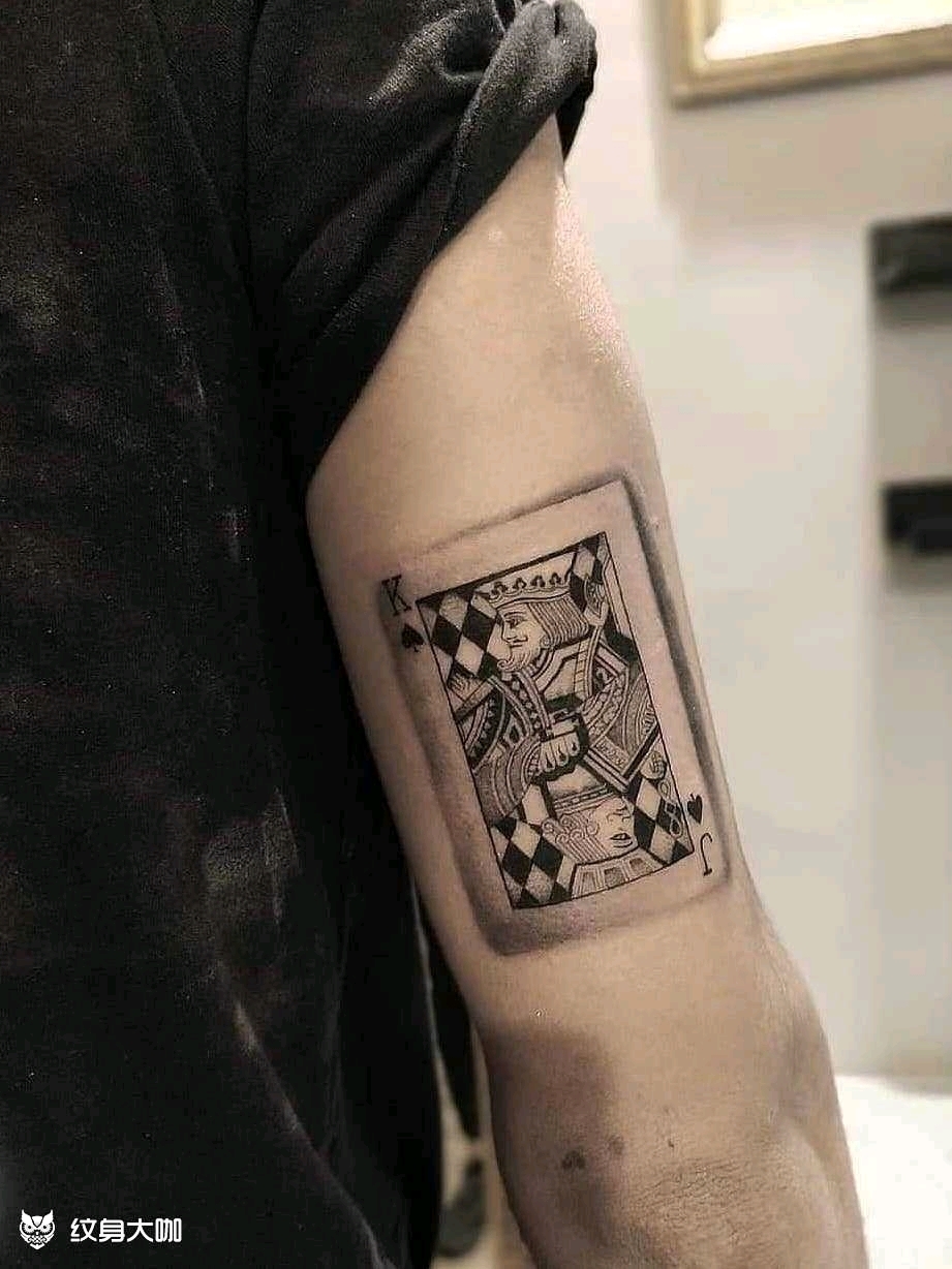 扑克牌_纹身图案手稿图片_崔宝文的纹身作品集