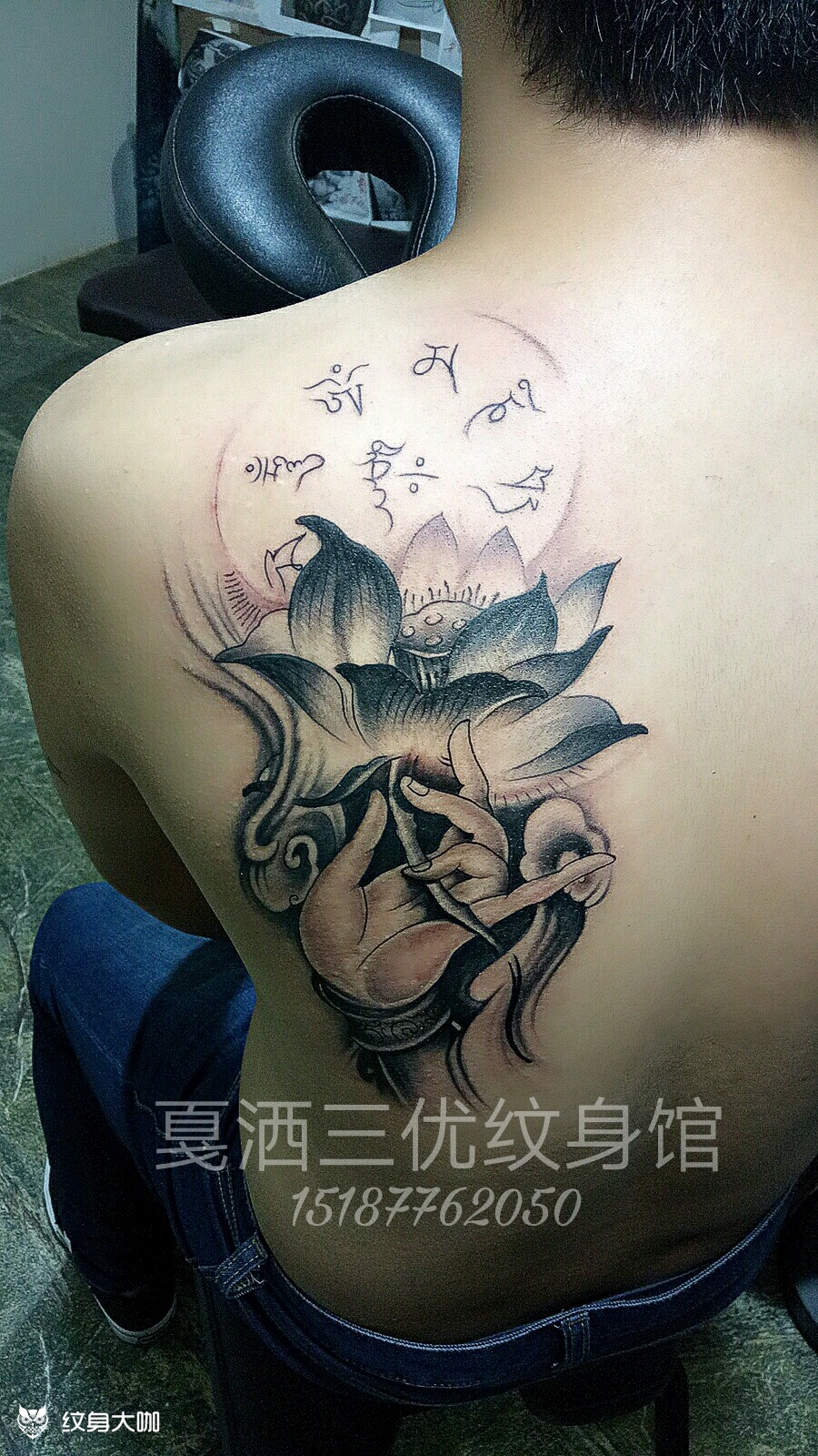 佛手莲花_纹身图案手稿图片_刀平荣的纹身作品集