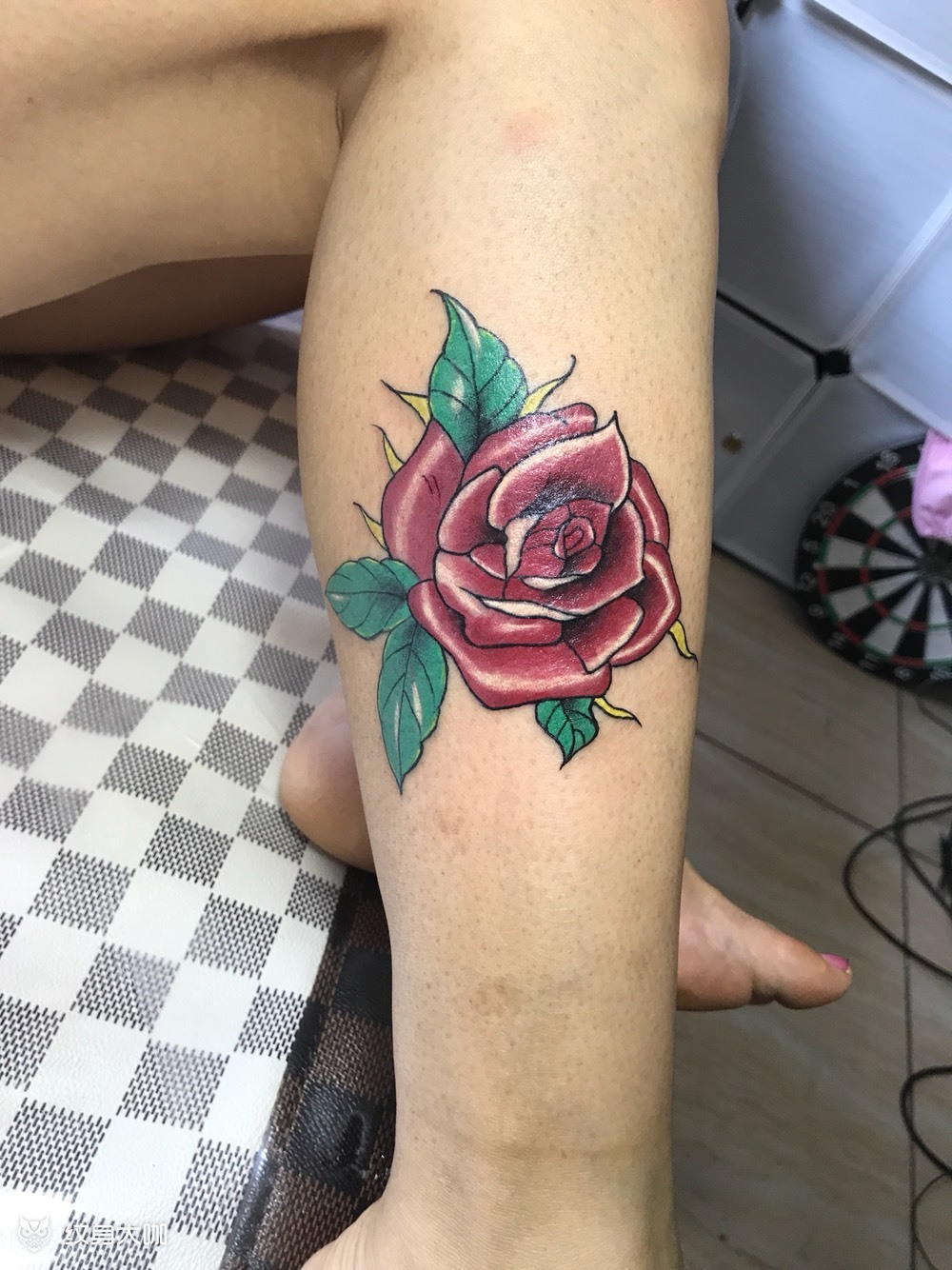 欧美小玫瑰_纹身图案手稿图片_雷晓飞的纹身作品集