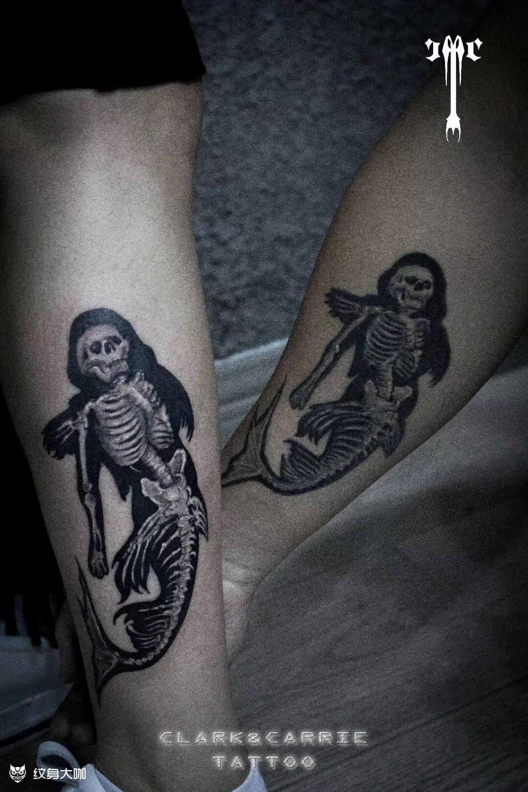 美人鱼_纹身图案手稿图片_刘伟的纹身作品集