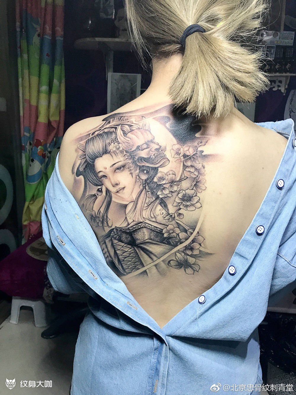 艺妓_纹身图案手稿图片_郭欣的纹身作品集