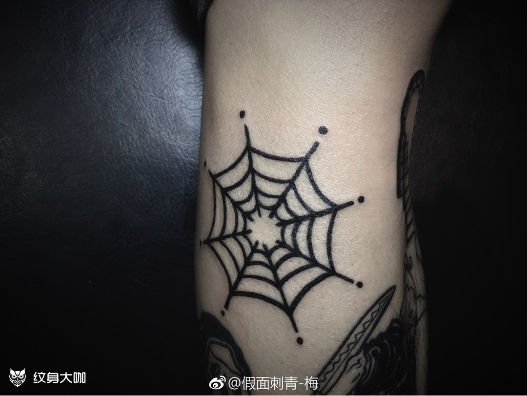蜘蛛网_纹身图案手稿图片_梅婕的纹身作品集