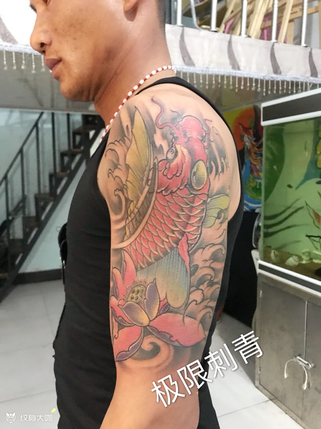 鱼_纹身图案手稿图片_王龙的纹身作品集