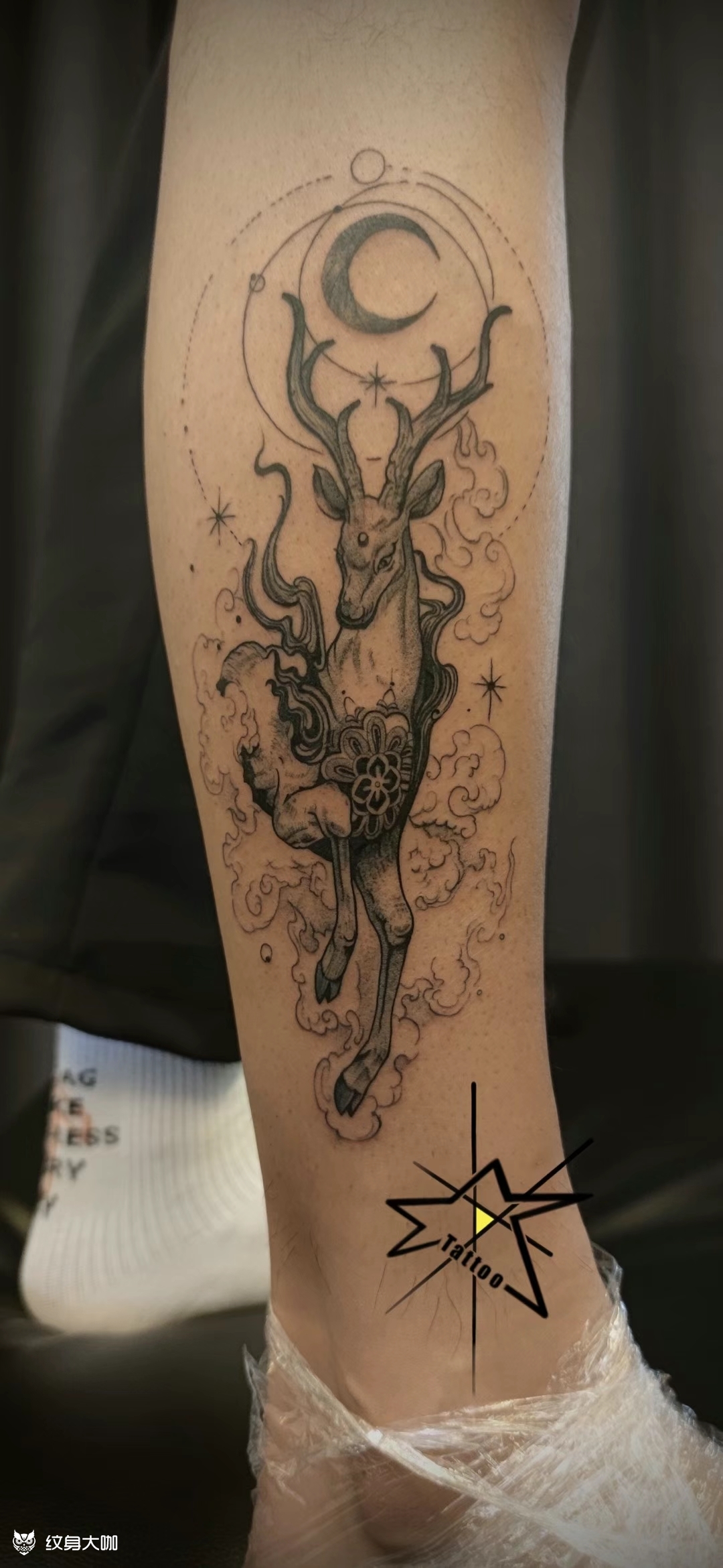 九色鹿传说中的神兽,仙气飘飘_纹身吧社区 - 纹身大咖