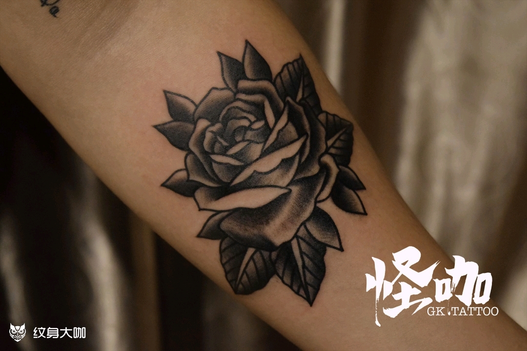 old school玫瑰_纹身图案手稿图片_武汉怪咖的纹身作品集