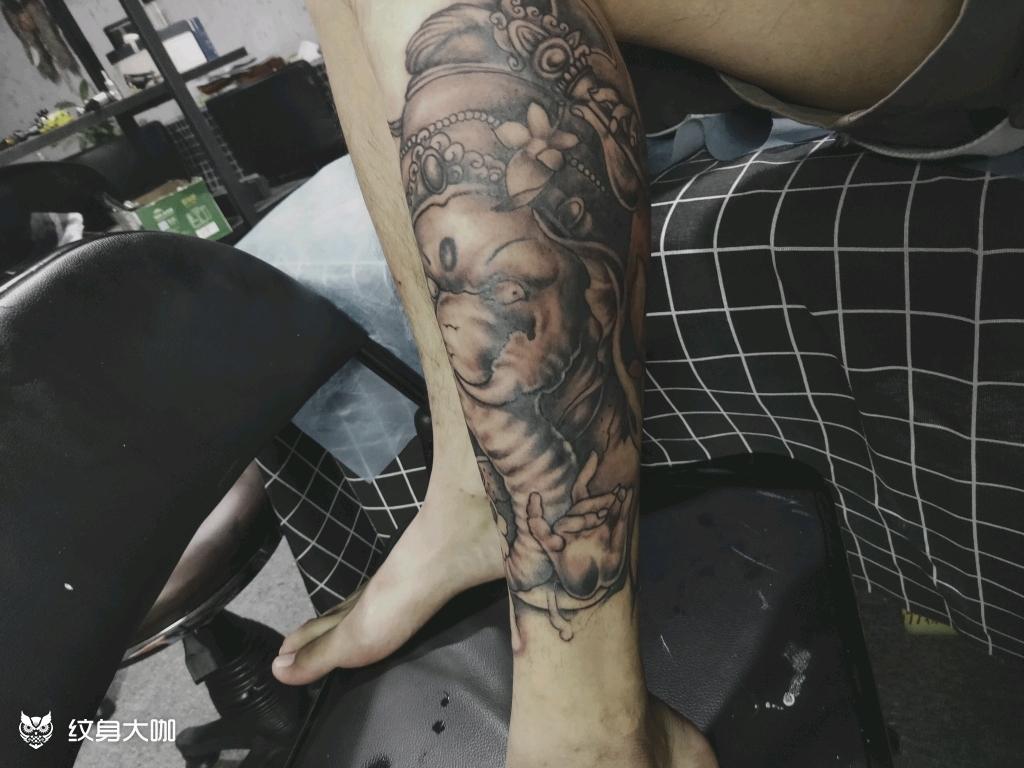 象神_纹身图案手稿图片_小周的纹身作品集