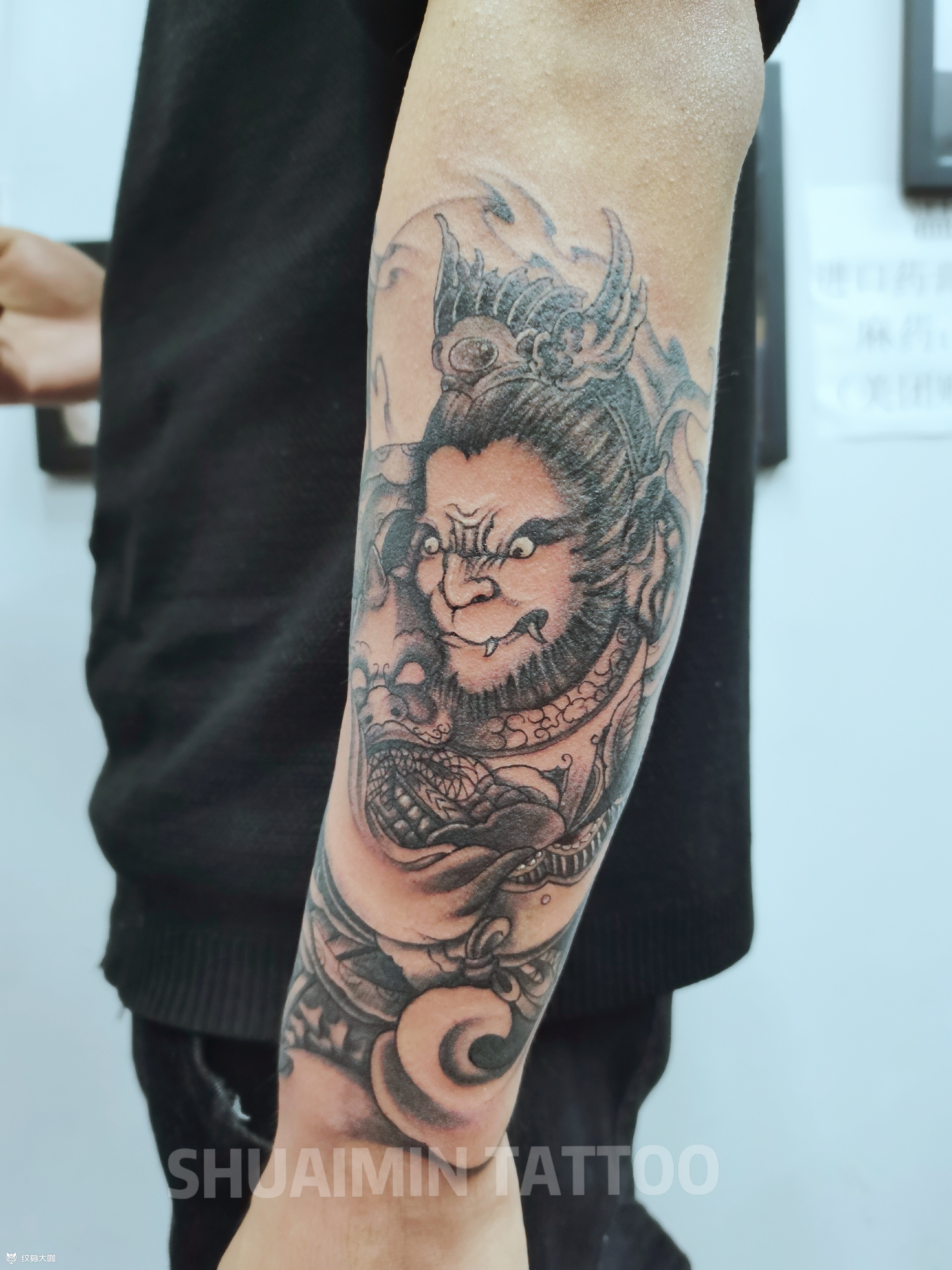 齊天大聖孫悟空_紋身圖案手稿圖片_帥敏tattoo的紋身作品集