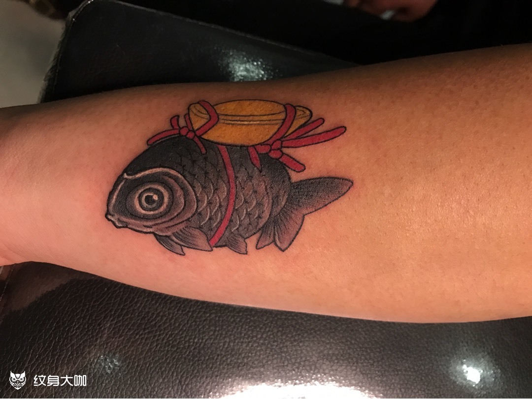 小鱼_纹身图案手稿图片_阿龙的纹身作品集