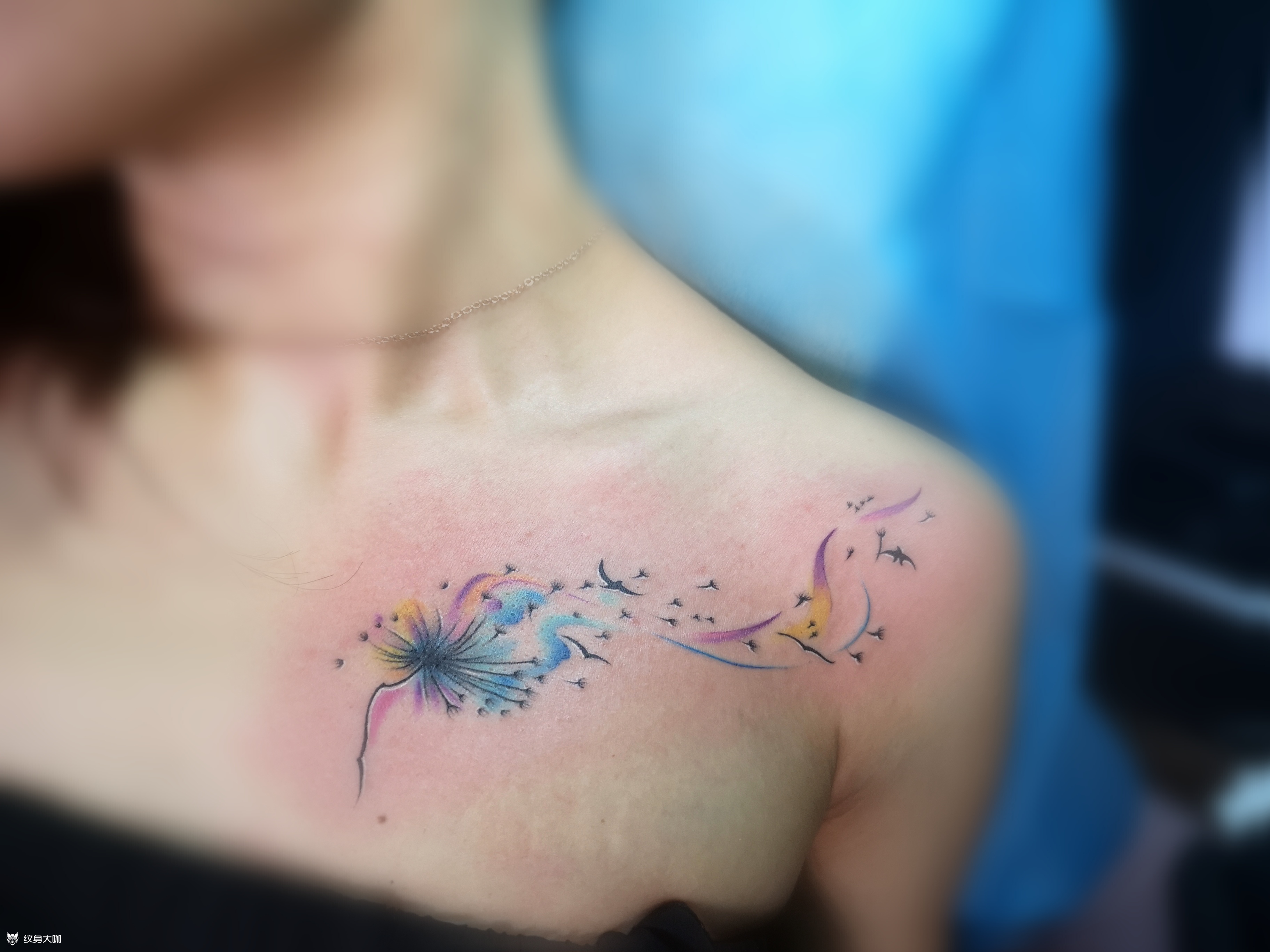 蒲公英_纹身图案手稿图片_囍ink 梁子的纹身作品集