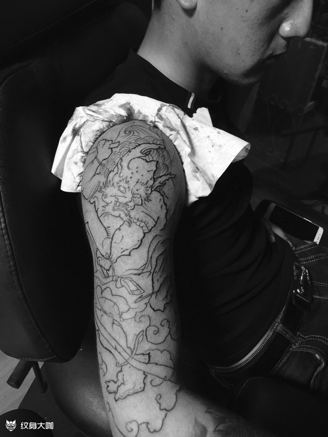 雷公_纹身图案手稿图片_无印的纹身作品集