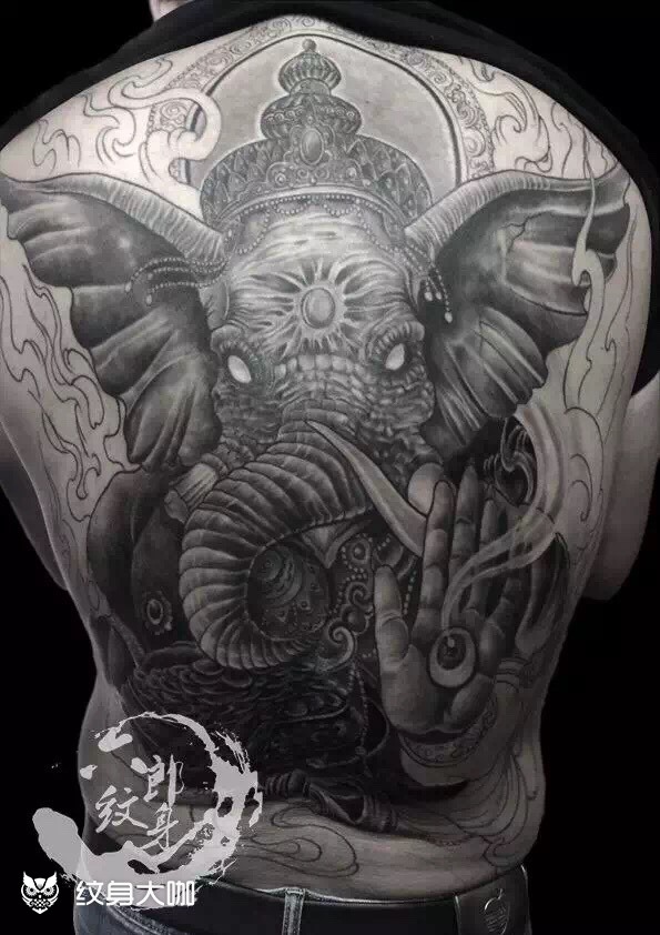 象神_纹身图案手稿图片_杨延召的纹身作品集