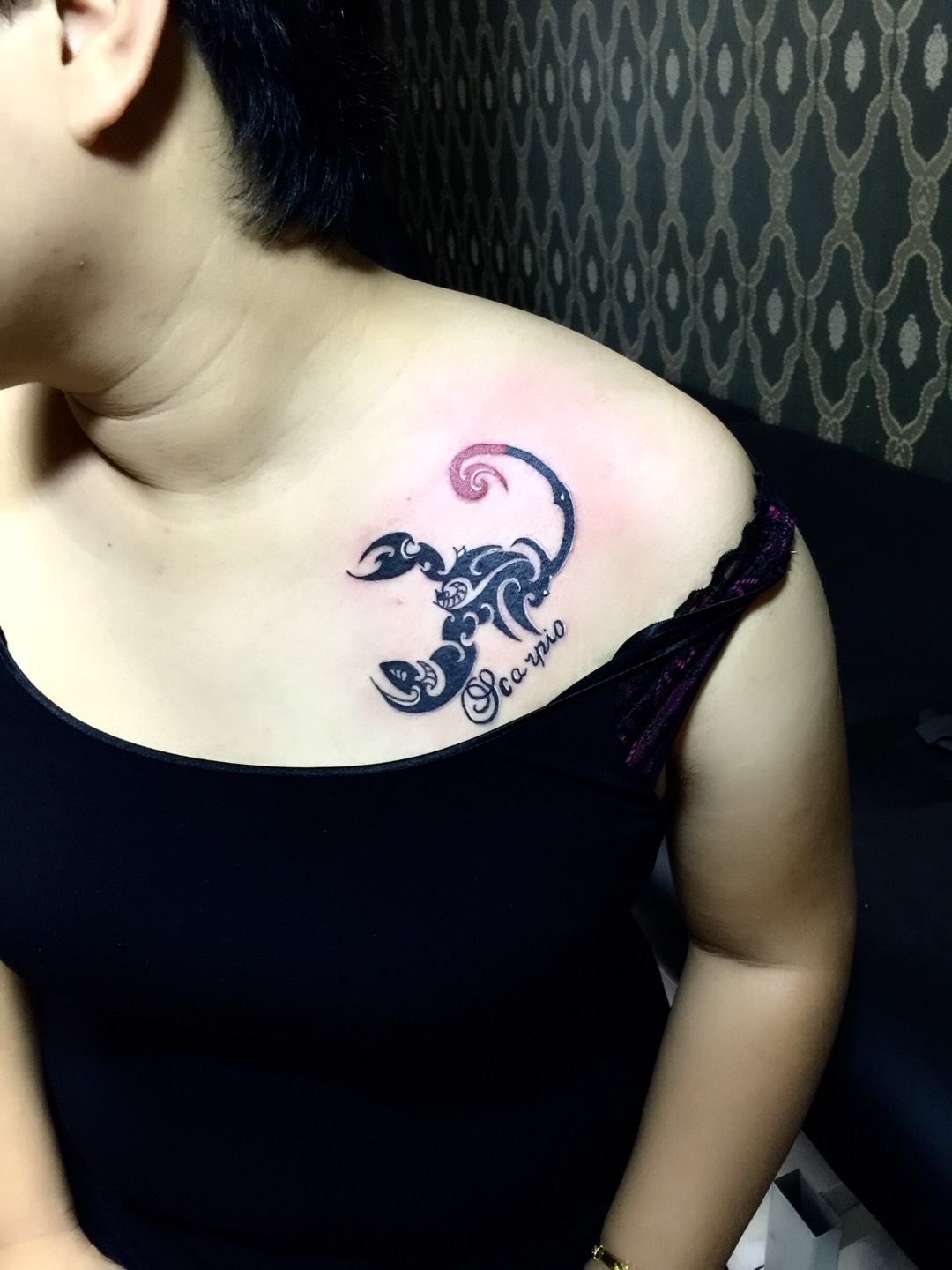 天蝎座_纹身图案手稿图片_孙博的纹身作品集