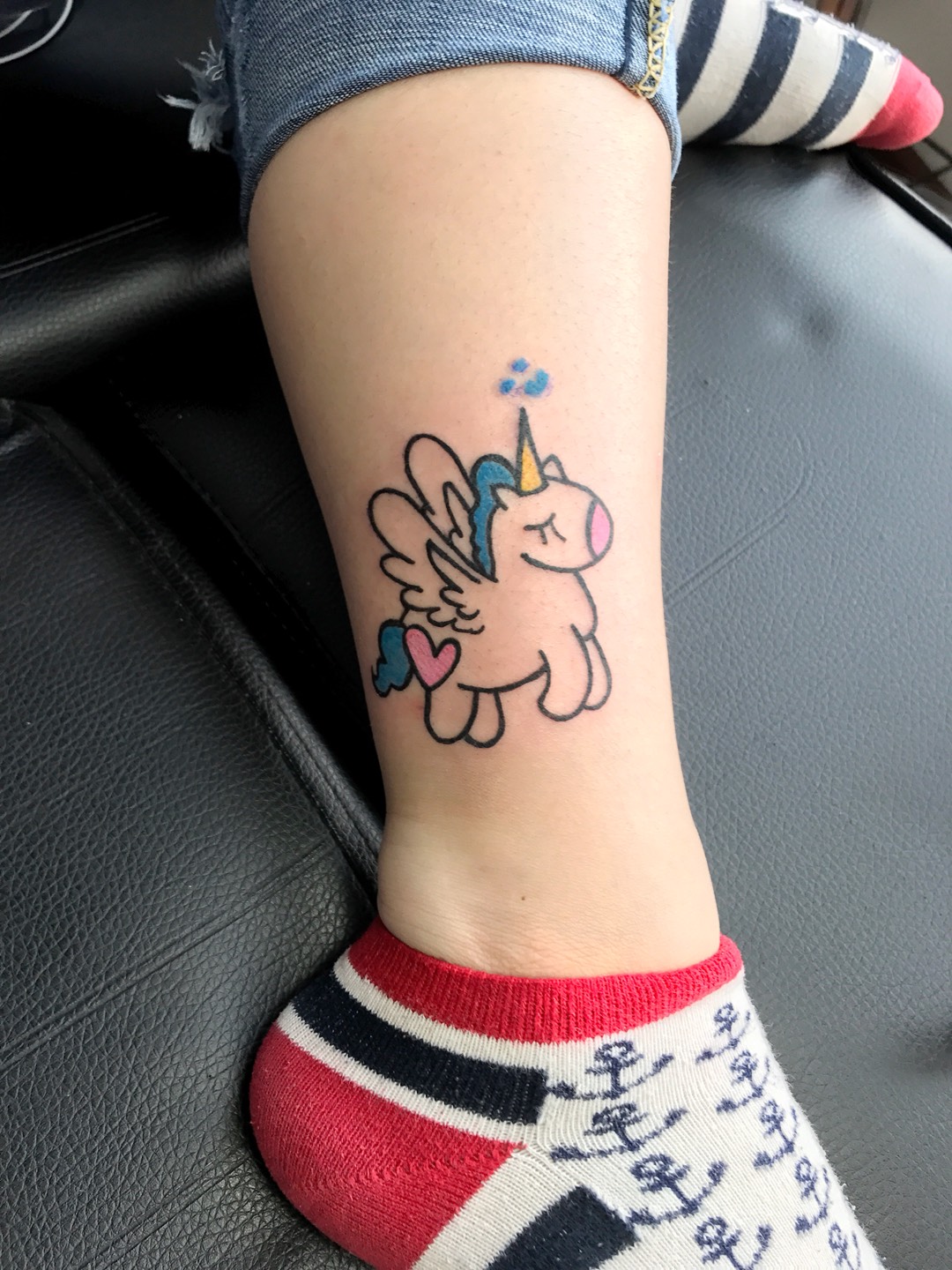 卡通独角兽_纹身图案手稿图片_瑨的纹身作品集
