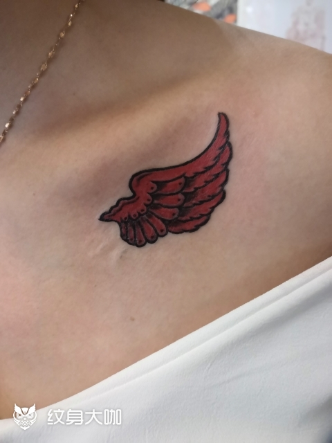 锁骨翅膀_纹身图案手稿图片_种小波的纹身作品集