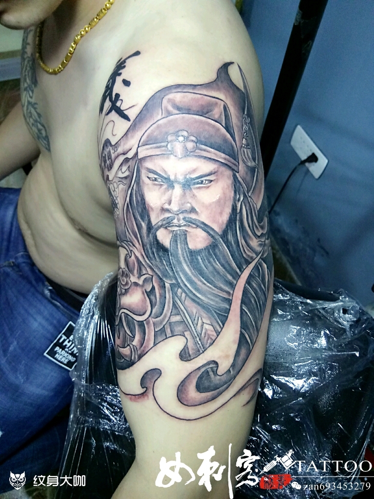 忠肝义胆关云长_纹身图案手稿图片_阿左的纹身作品集